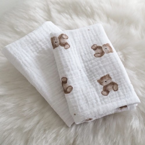 Pieluszki ulewajki BEAR WHITE 2pack