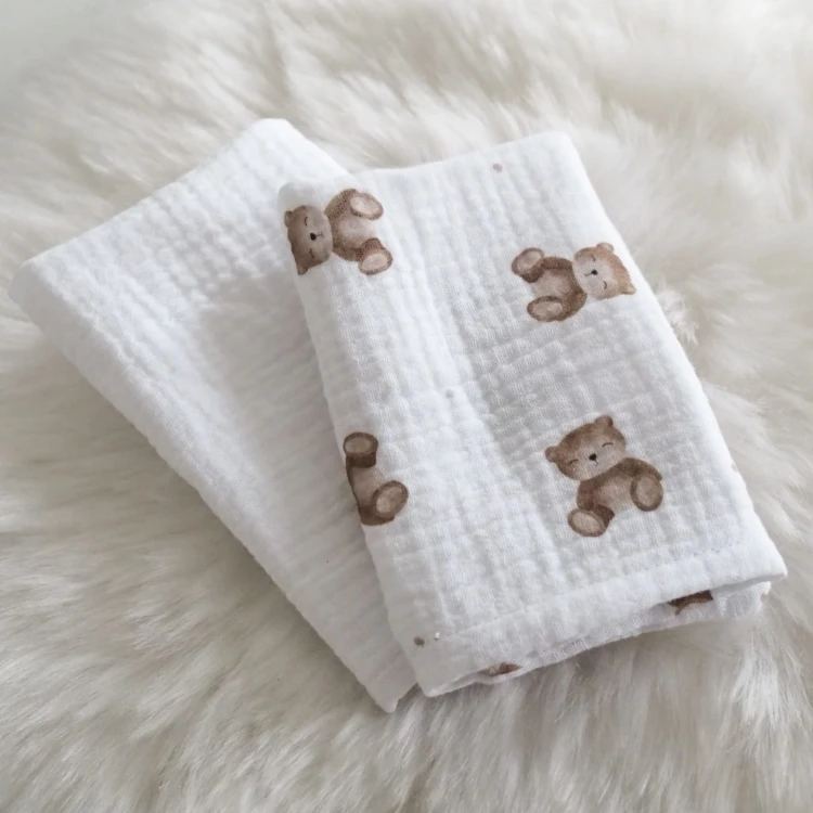 Pieluszki ulewajki BEAR WHITE 2pack